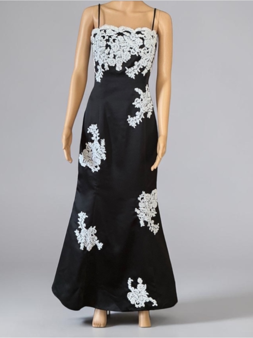 Zum Zum by Niki Livas Black & White Strapless Formal Evening Gown Prom Dress